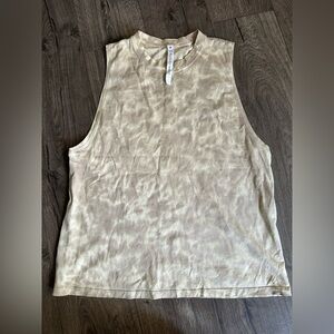 Lululemon Athletica Tie Dye Yellow Sleeveless Tank Top Size 12 Women